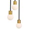 Z-Lite Neutra 3 Light Chandelier, Matte Black + Foundry Brass & Opal 621-3MB-FB - alternate 6